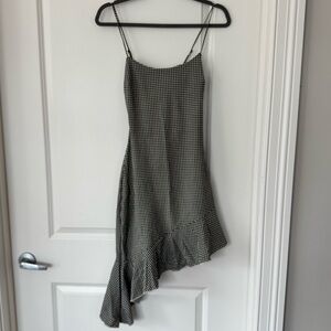 Abercrombie Asymmetrical Clasp-Back Midi Dress